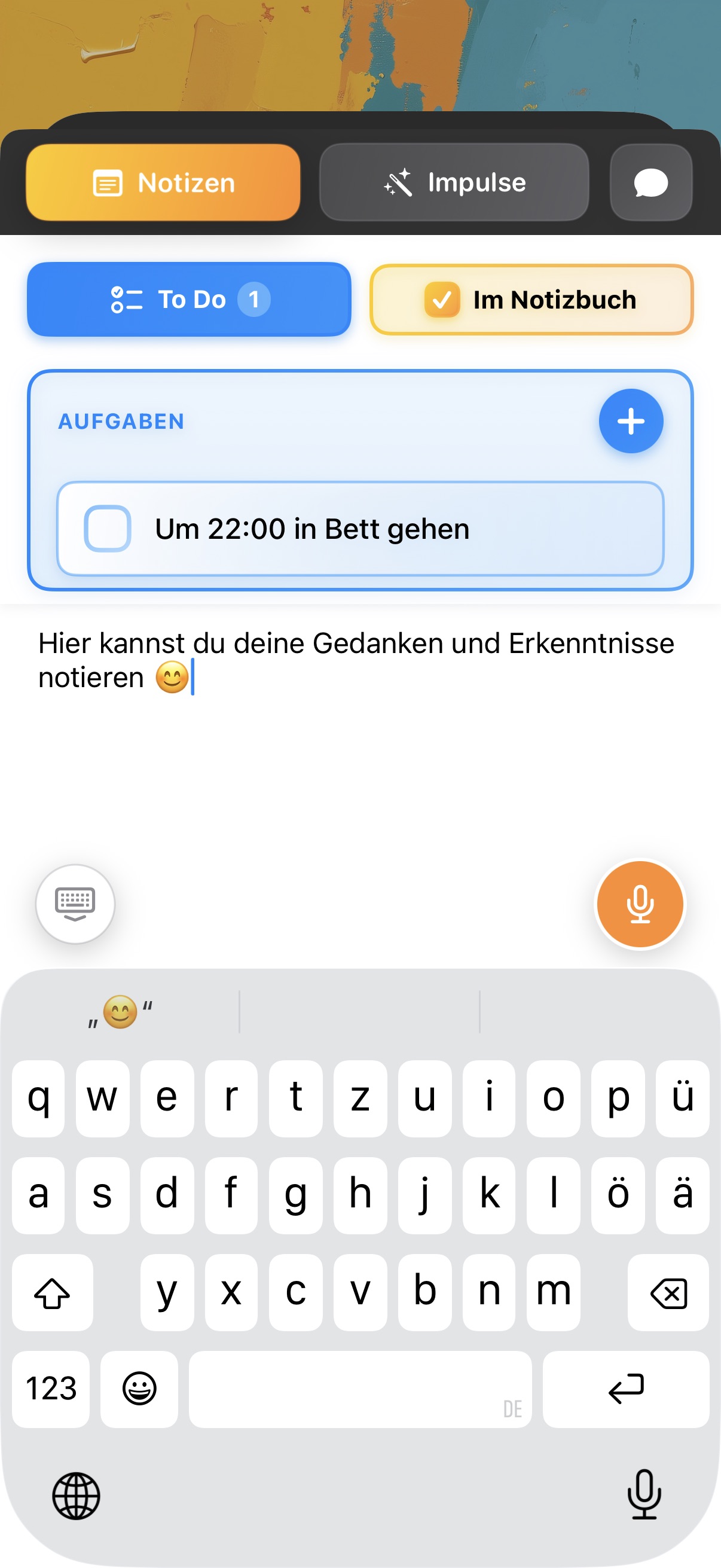 Tagebuch und Notizbuch Detail